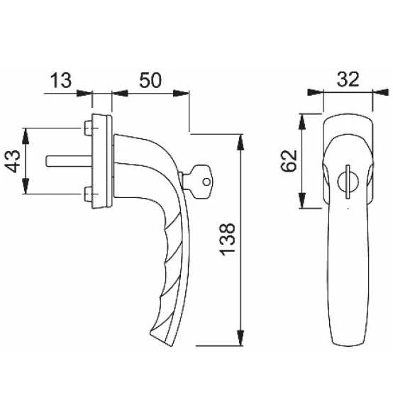 HOPPE Fenstergriff NY 0810SVS/U10 Alu.F9016/verkehrsweiß 35mm Abschl. 4 HOPPE Fenstergriff NY 0810SVS/U10 Alu.F9016/verkehrsweiß 35mm Abschl. – Bild 2