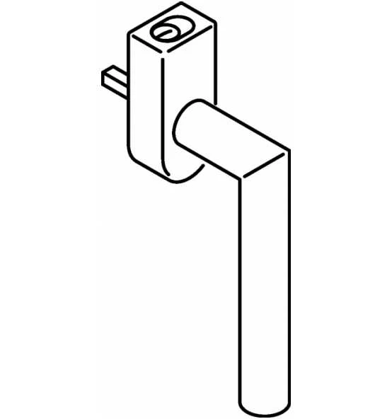 HEWI Fenstergriff Abschl.162XAFGA VA Ma Geschl.30mm Abschl. 4 HEWI Fenstergriff Abschl.162XAFGA VA Ma Geschl.30mm Abschl. – Bild 2