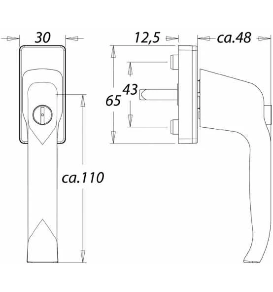 Fenstergriff 1003/2035 Alu.F2/neusilberfarbig 35mm Abschl.EDI 4 Fenstergriff 1003/2035 Alu.F2/neusilberfarbig 35mm Abschl.EDI – Bild 2
