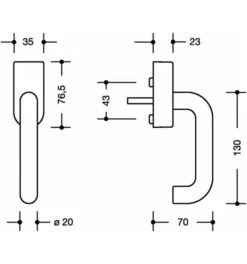 HEWI Fenstergriff 111PBFGA PA 90 Tiefschwarz 35mm Abschl. -Abusbyti Geschaft fenstergriff 1537497 czm