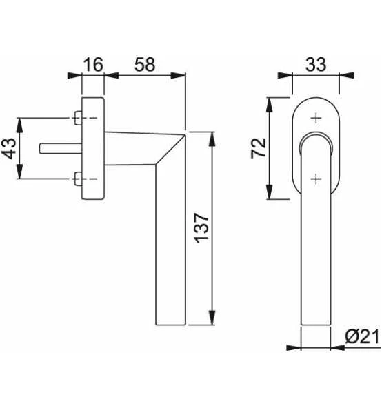 Hoppe Fenstergriff 0400/US956 F1 NA 7/032-042 9999 90 4 Hoppe Fenstergriff 0400/US956 F1 NA 7/032-042 9999 90 – Bild 2