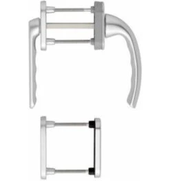 Hoppe Fenstertür-Griffgarnitur Garnitur 099KH/66N/U26/0710 F1F1 N12A7503 7 PZ 63-68