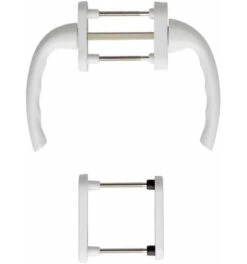 Hoppe Fenstertür-Griffgarnitur 0710RH/66N/U26/0710 F9016 N12AW 7 PZ 68-73 Mm