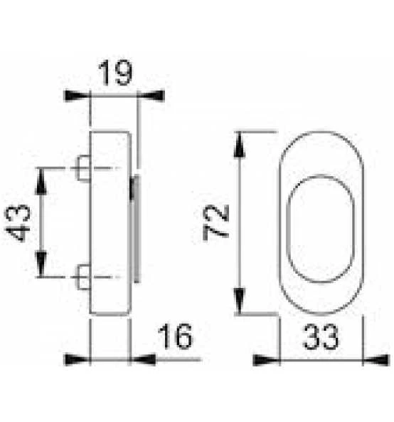 Hoppe FT-Verdeckrosette, Abger., ALU, U956V, Drehb. Abd., Verd. Verschr. Mit Stütznocken F1 4 Hoppe FT-Verdeckrosette, Abger., ALU, U956V, Drehb. Abd., Verd. Verschr. Mit Stütznocken F1 – Bild 2