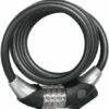ABUS Spiralkabelschloss 1450/185 Black TexKF -Abusbyti Geschaft kabel kettenschloss 1019205 czm
