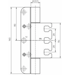 Simonswerk Objektband VARIANT VX 7939/160 FD VA Ma Geb.200kg 22,5mm DIN L/R -Abusbyti Geschaft objektband 1535509 czm