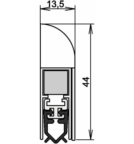 Türdichtung Wind-Ex 1-310 1-s.L.735mm Alu.silberf.HLT ATHMER 3 Türdichtung Wind-Ex 1-310 1-s.L.735mm Alu.silberf.HLT ATHMER