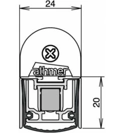 Türdichtung Stadi L-24/20 WS Eins.L.1200mm B.24mm Alu.alu Blk Univ.ATHMER 5 Türdichtung Stadi L-24/20 WS Eins.L.1200mm B.24mm Alu.alu Blk Univ.ATHMER -Abusbyti Geschaft tuerdichtung 1536312 czm 2