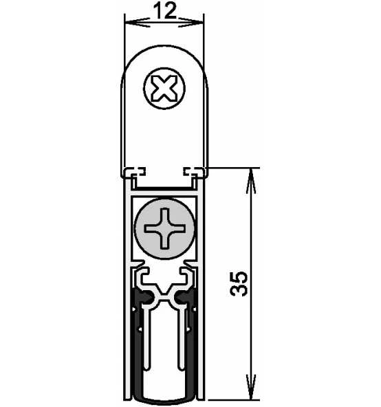 Türdichtung Doppeldicht® M-12/35 1-392 1-s.L.708mm Alu.silberf.HLT ATHMER 3 Türdichtung Doppeldicht® M-12/35 1-392 1-s.L.708mm Alu.silberf.HLT ATHMER