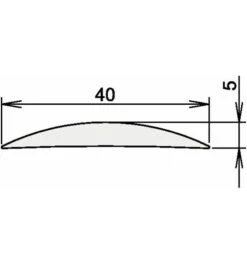 Aluschwelle 090 3-111 L.1090mm Alu.silber Elox.ATHMER
